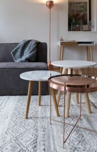 table en cuivre déco